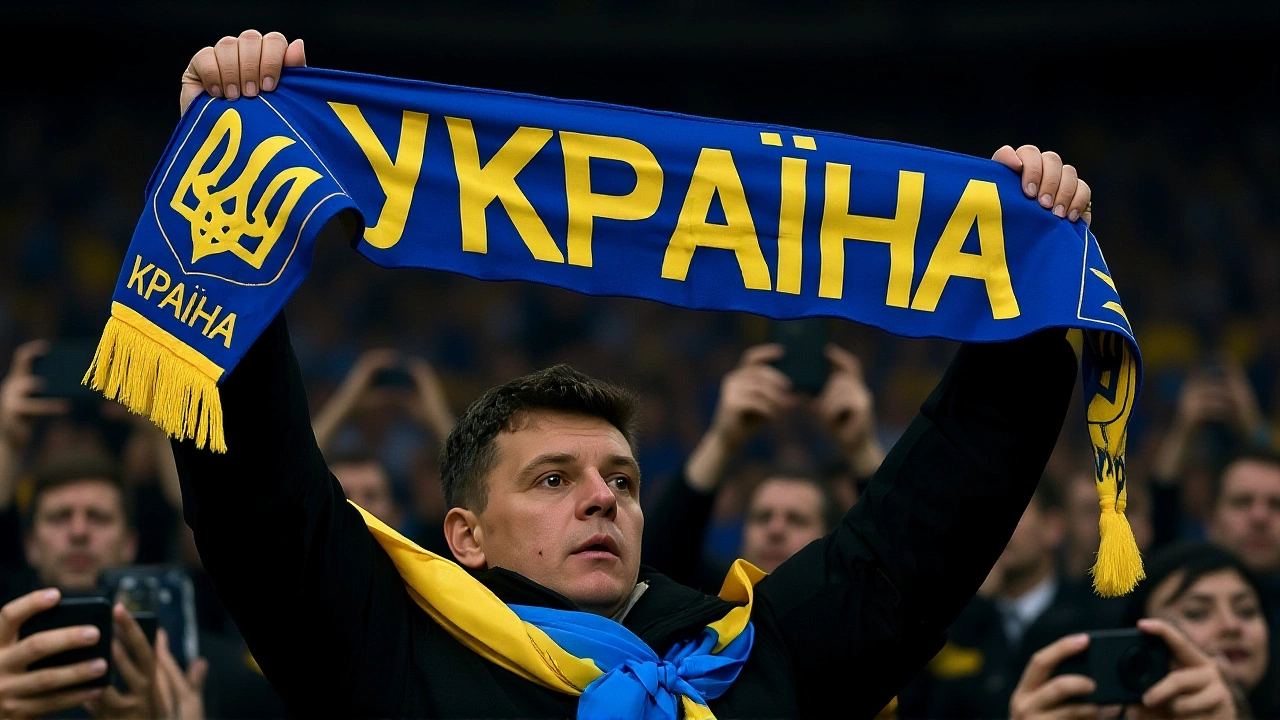 Фанаты Украины вывесили баннер с горящим Кремлем на матче против Исландии